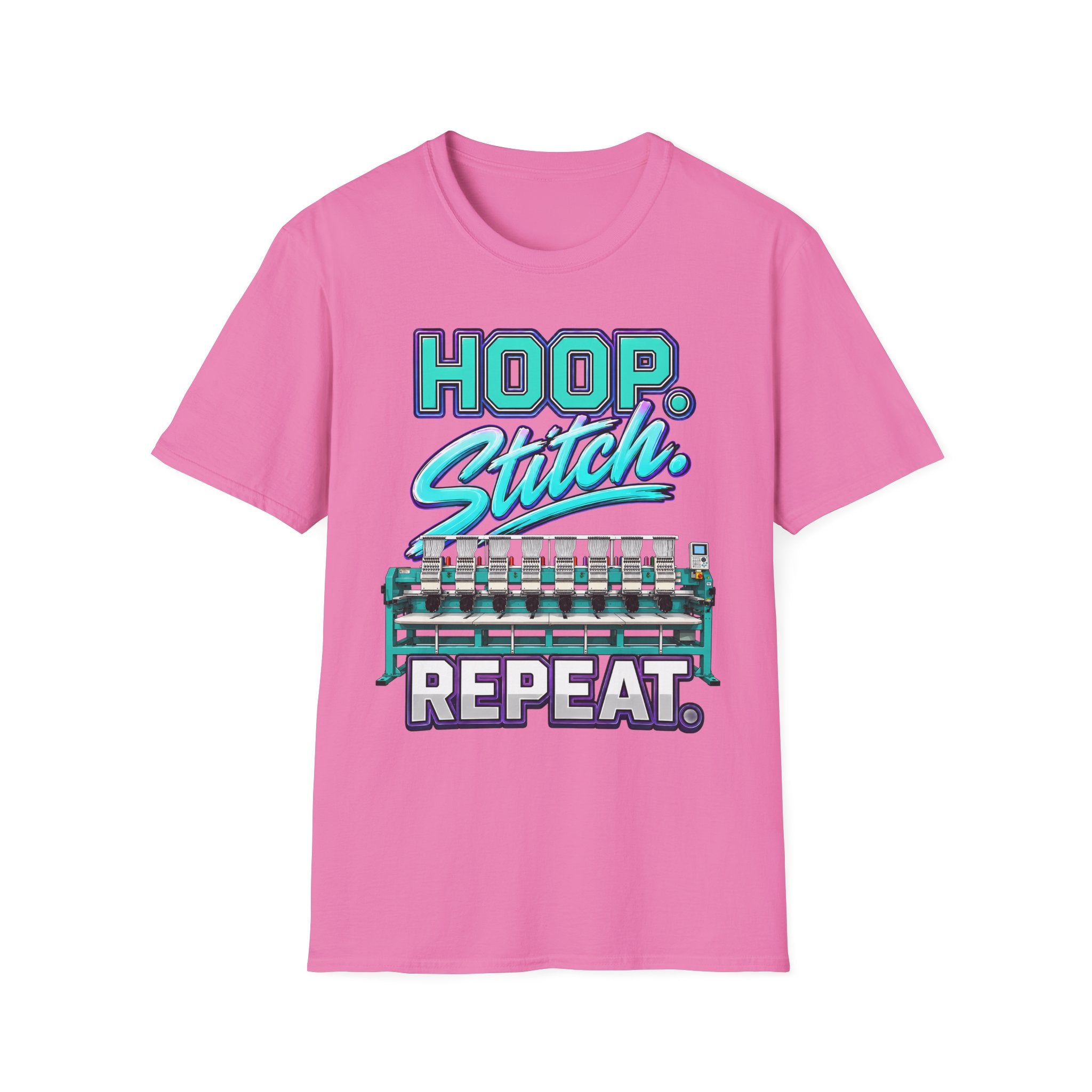 Hoop. Stitch. Repeat. Embroidery Machine T-Shirt