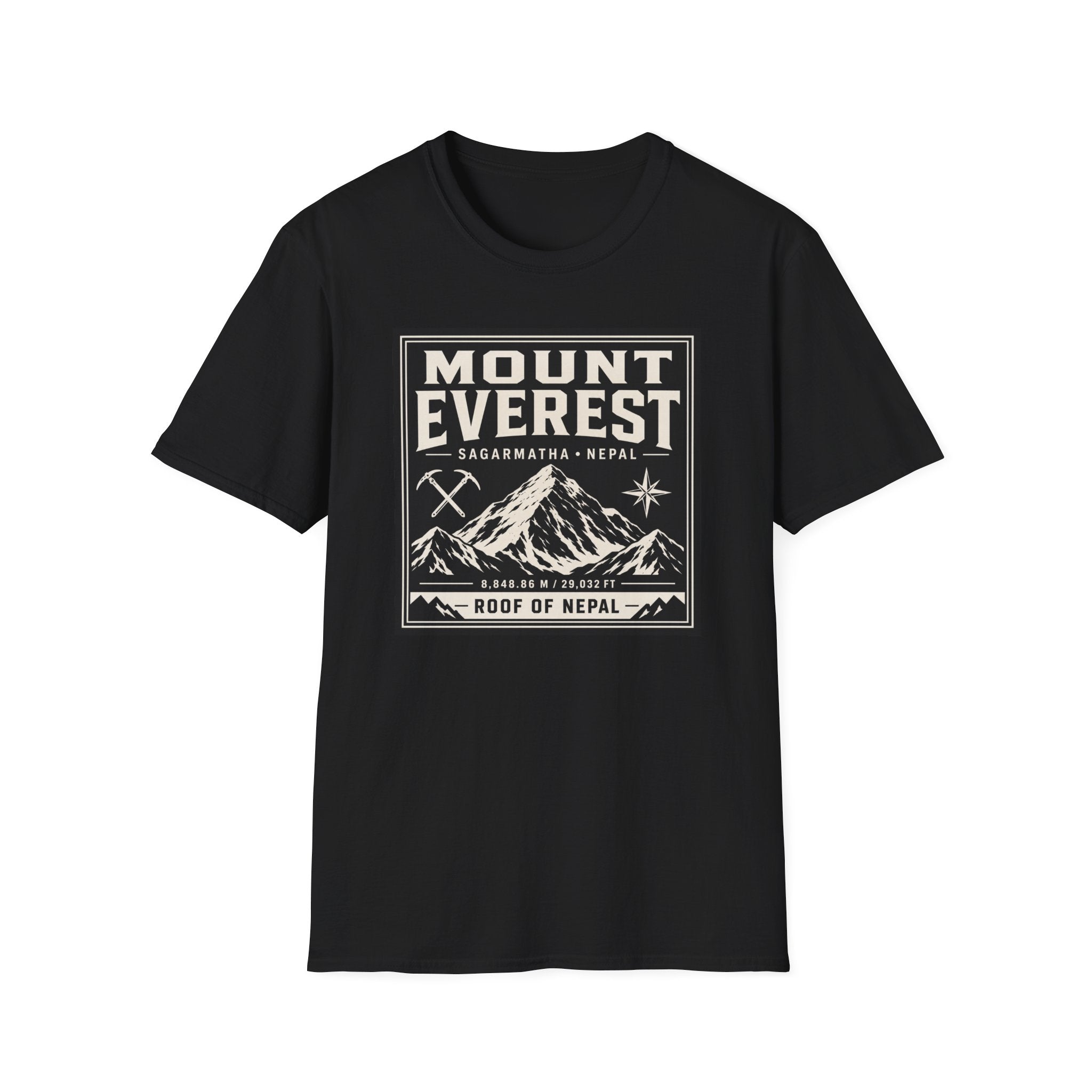 Mount Everest Sagarmatha Nepal Graphic T-Shirt – Roof of Nepal Vintage Mountain Tee
