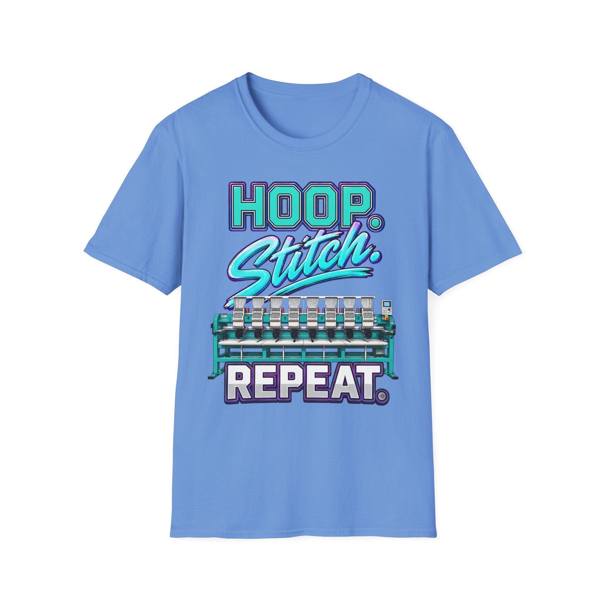 Hoop. Stitch. Repeat. Embroidery Machine T-Shirt