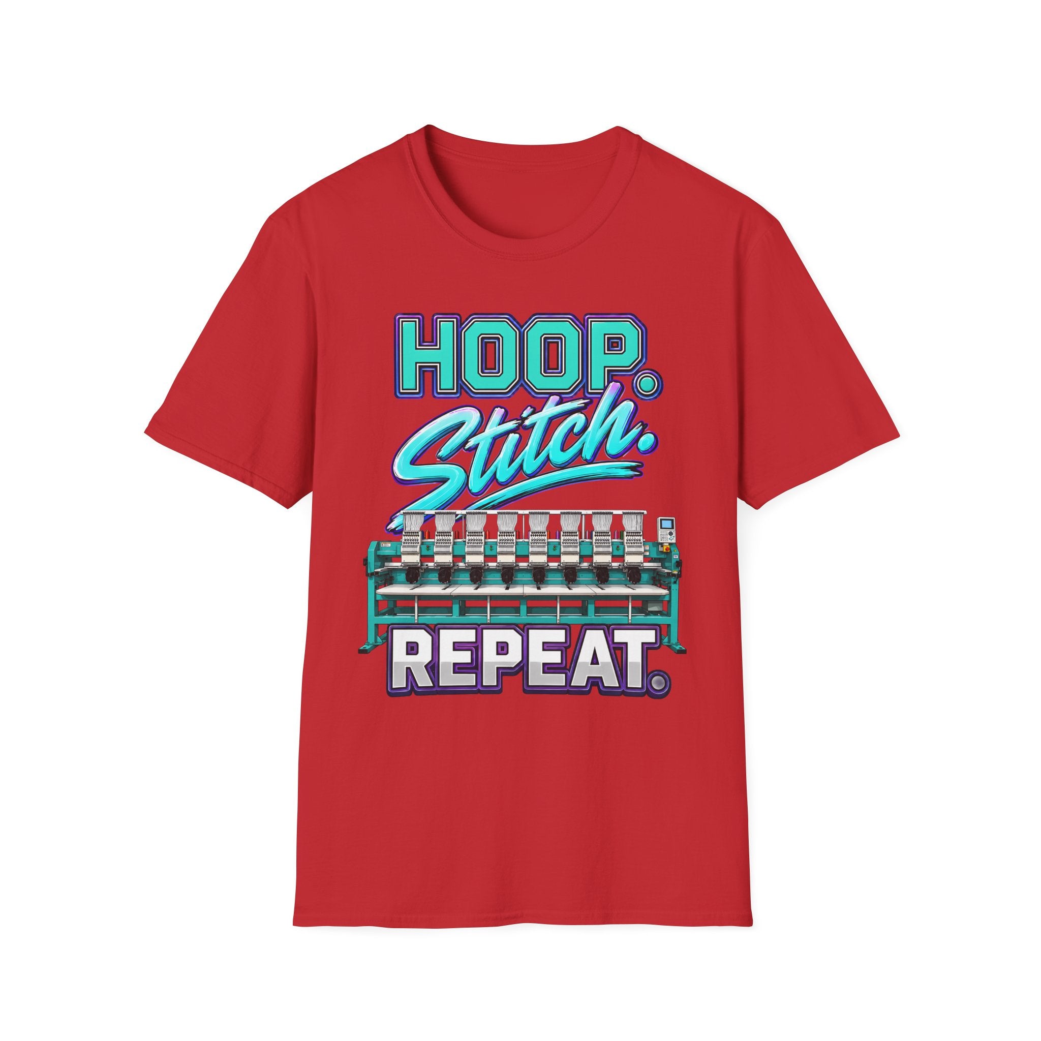 Hoop. Stitch. Repeat. Embroidery Machine T-Shirt